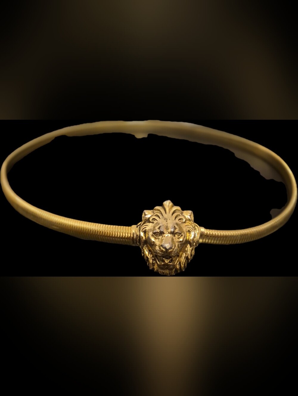 Vintage Gold Lion Head Women's Belt